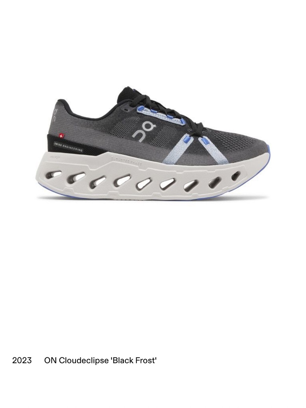 On Running Cloudclipse Black and Blue Men's Sneakers size 12.5 - Picture 10 of 10
